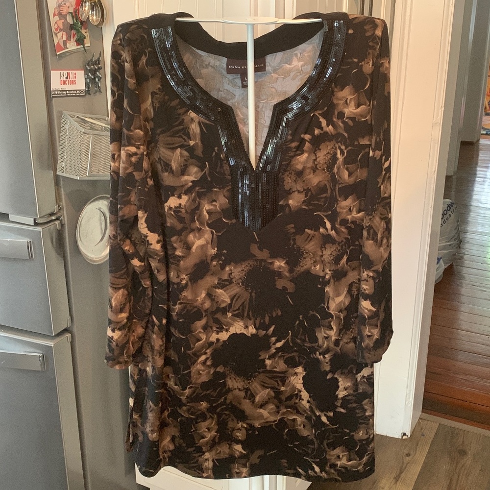 Dana Buchanan sequined neck tunic. Worn once